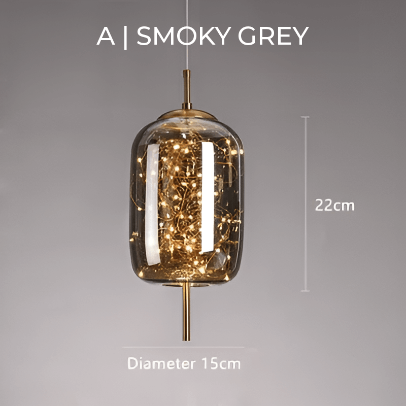 Elegant Pendel i Brunt Glas | 3 Størrelser