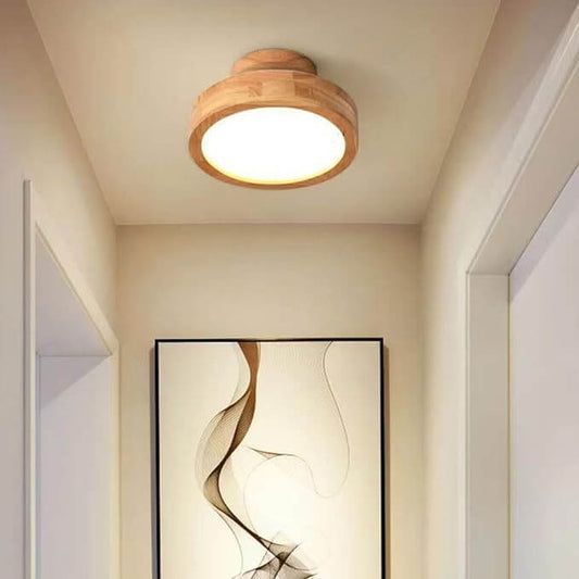 Dæmpbar LED-loftslampe i træ - 36W