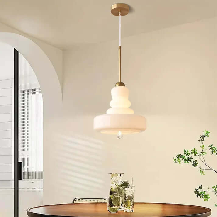 Elegant Kalebasformet Glas Pendellampe