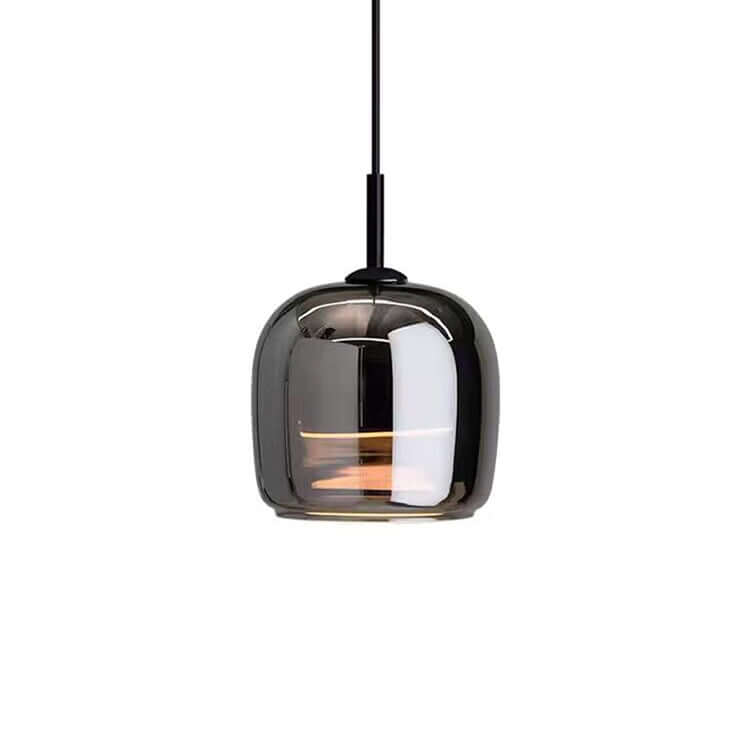 Elegant Sort Glas Pendellampe