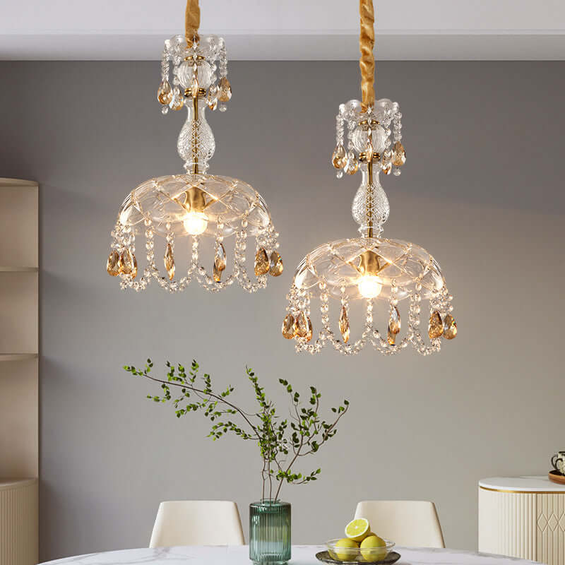 Elegant Krystal Lysekrone - Designer Pendel Lampe