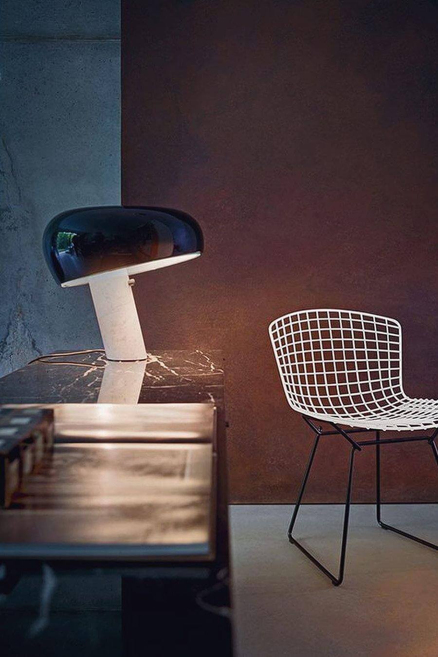 Elegant Marmor Bordlampe 28/40cm