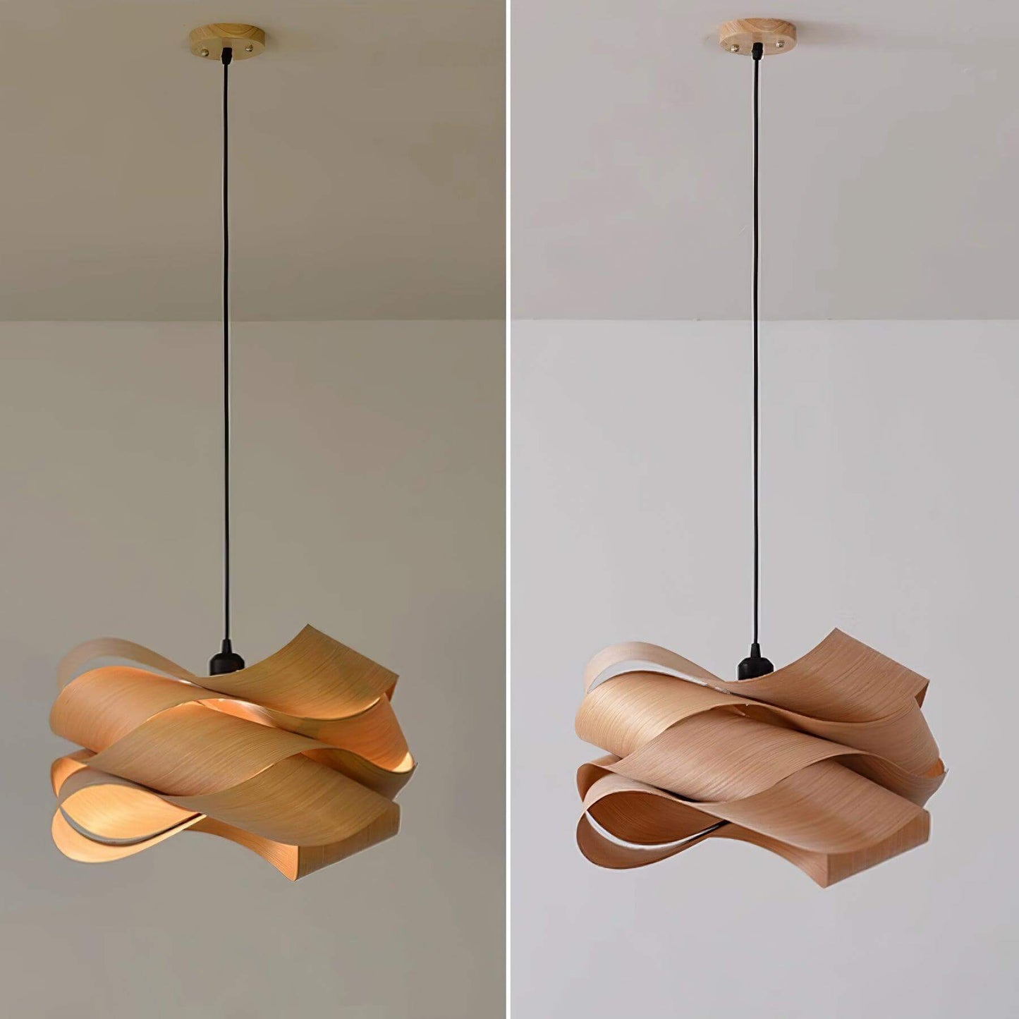 Elegant Træ Pendellampe | Moderne Design