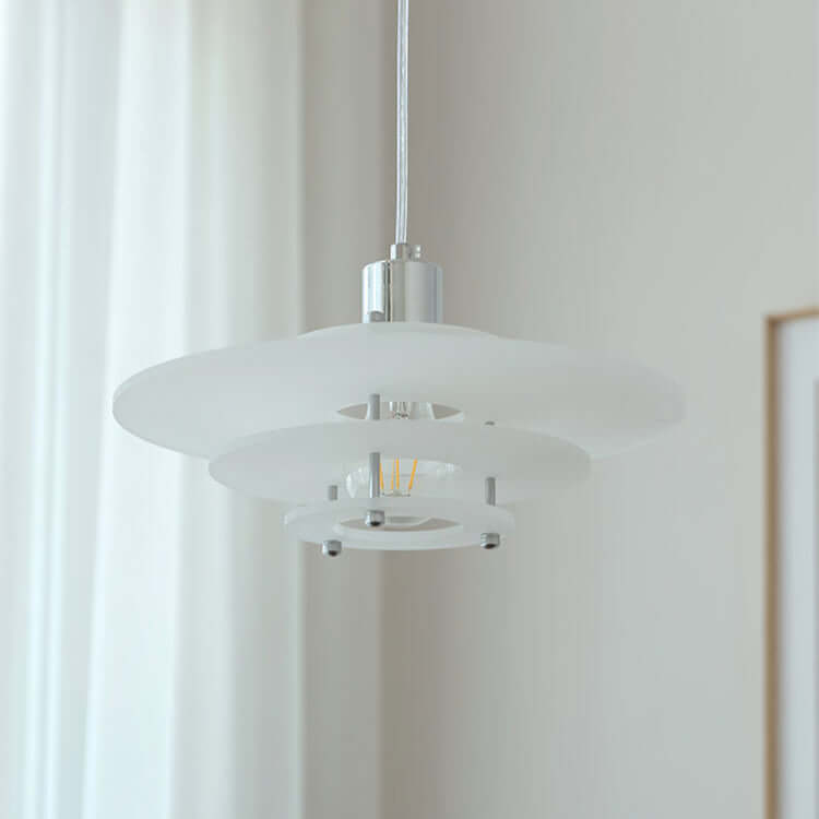 Moderne UFO-formet akryl pendellampe