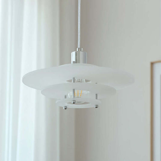 Moderne UFO-formet akryl pendellampe