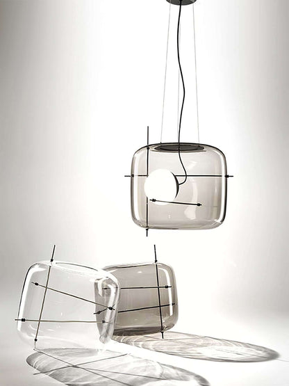 Elegant Glas Pendellampe - 30cm