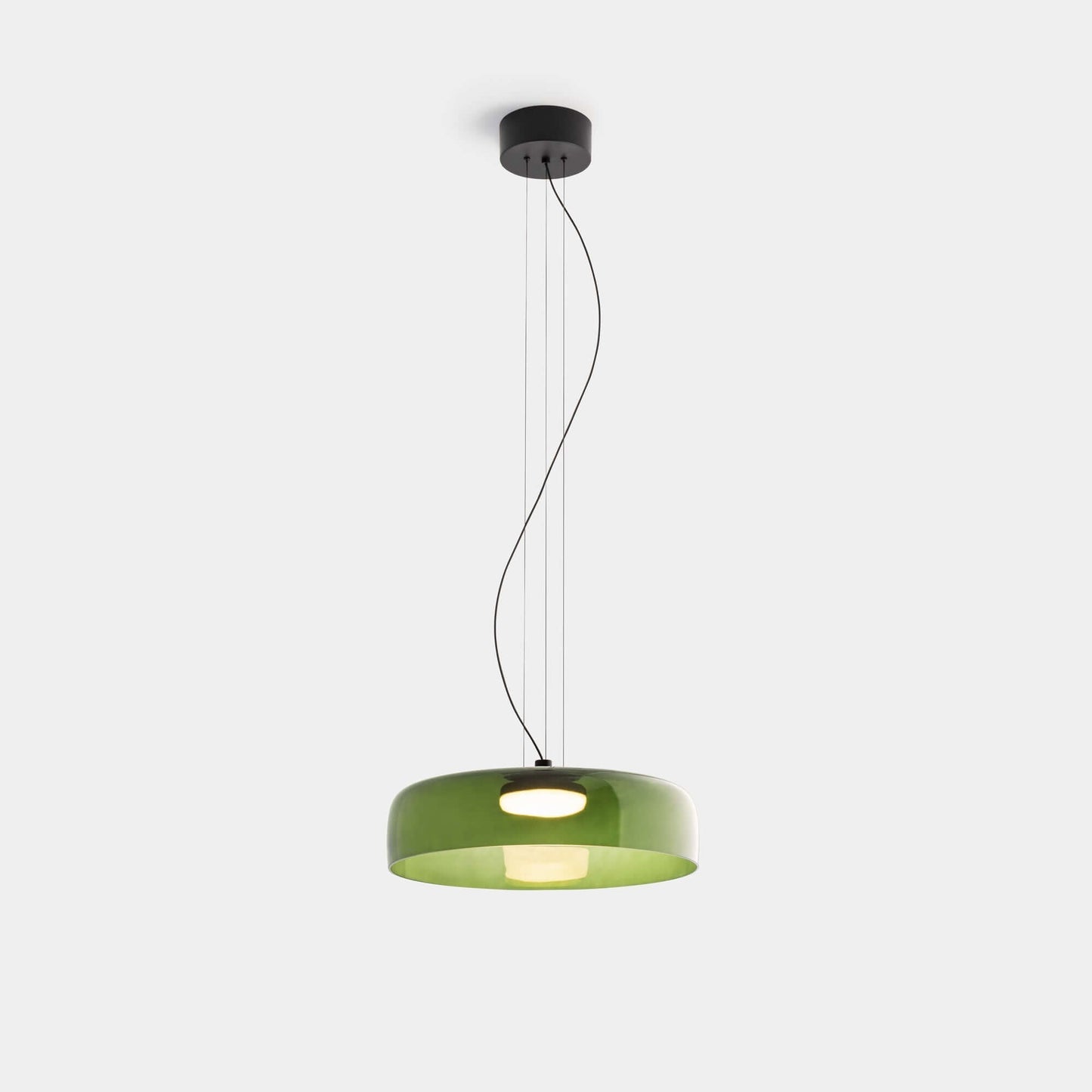 Elegant Glasloftlampe med LED | Justerbar