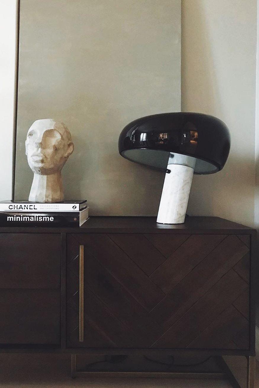 Elegant Marmor Bordlampe 28/40cm