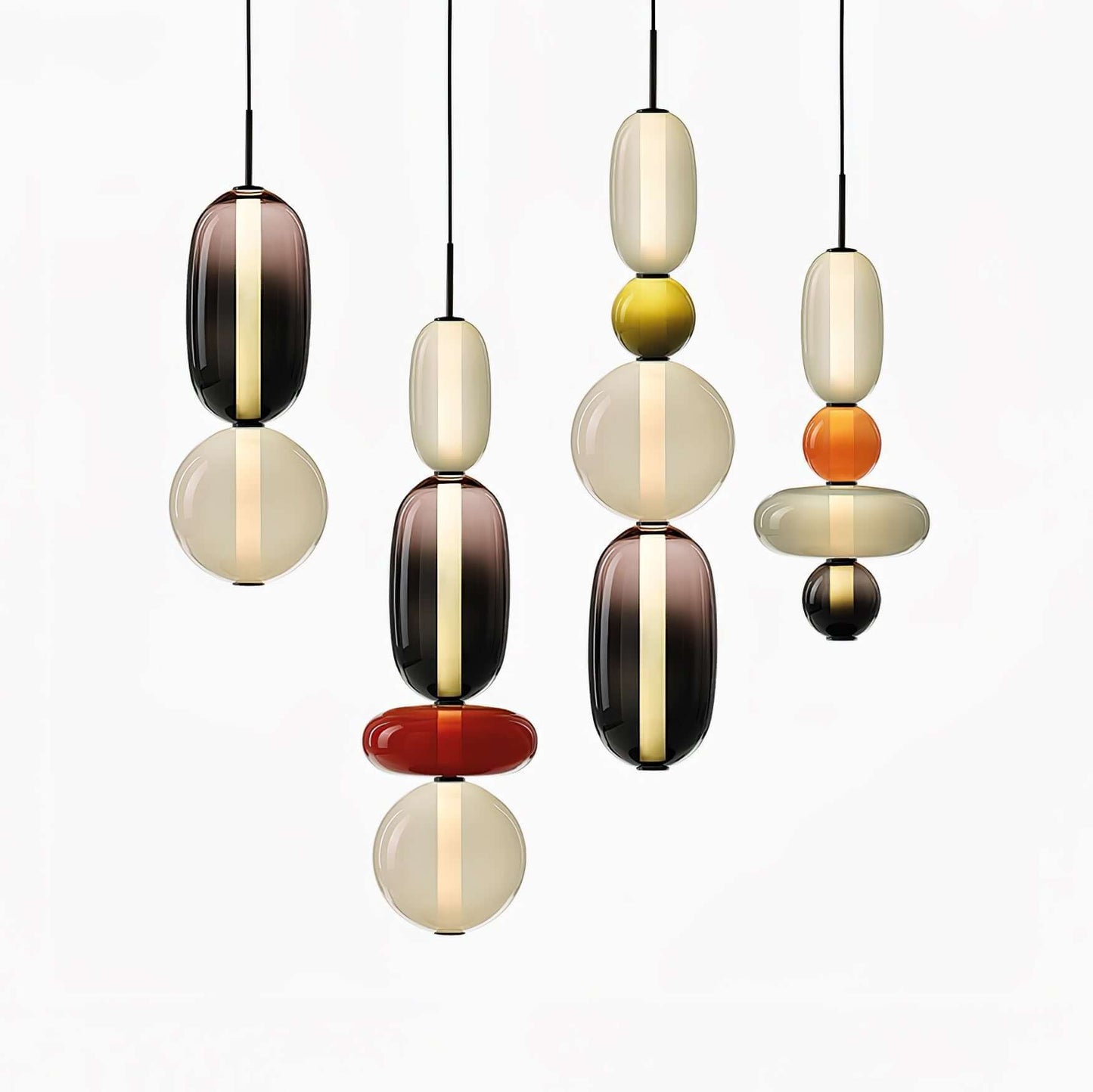Farverig Glas Pendel - Moderne Designlampe