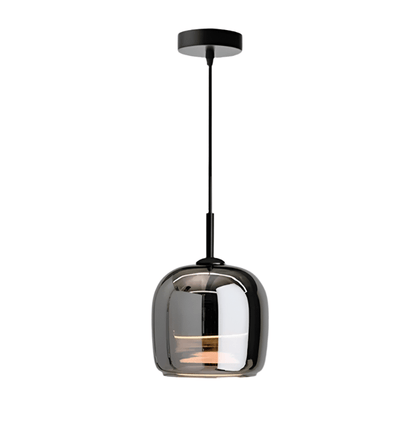 Elegant Sort Glas Pendellampe