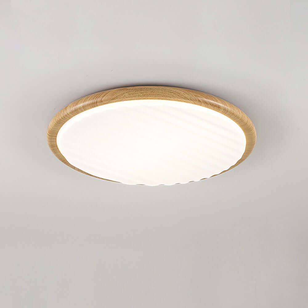 LED Loftlampe Rund Trædesign - Soveværelse