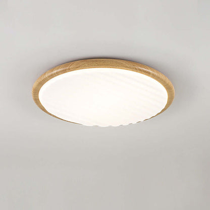 LED Loftlampe Rund Trædesign - Soveværelse