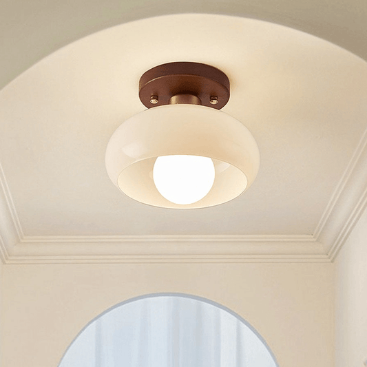 Vintage Hvid Lille Loftslampe