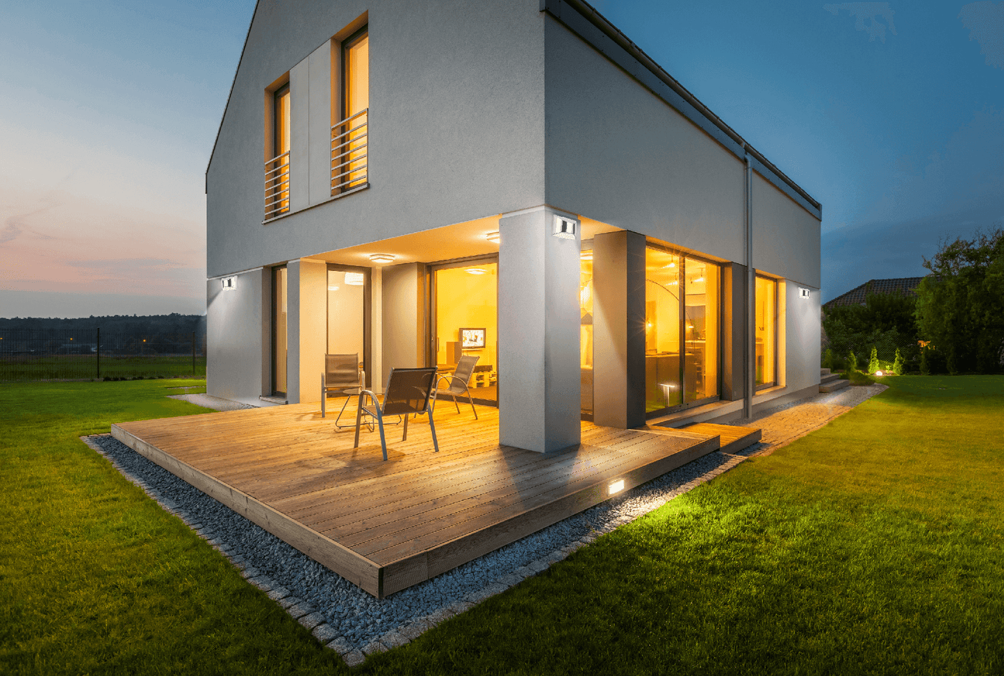 LED Solcelle Væglampe Udendørs - Rustfrit Stål