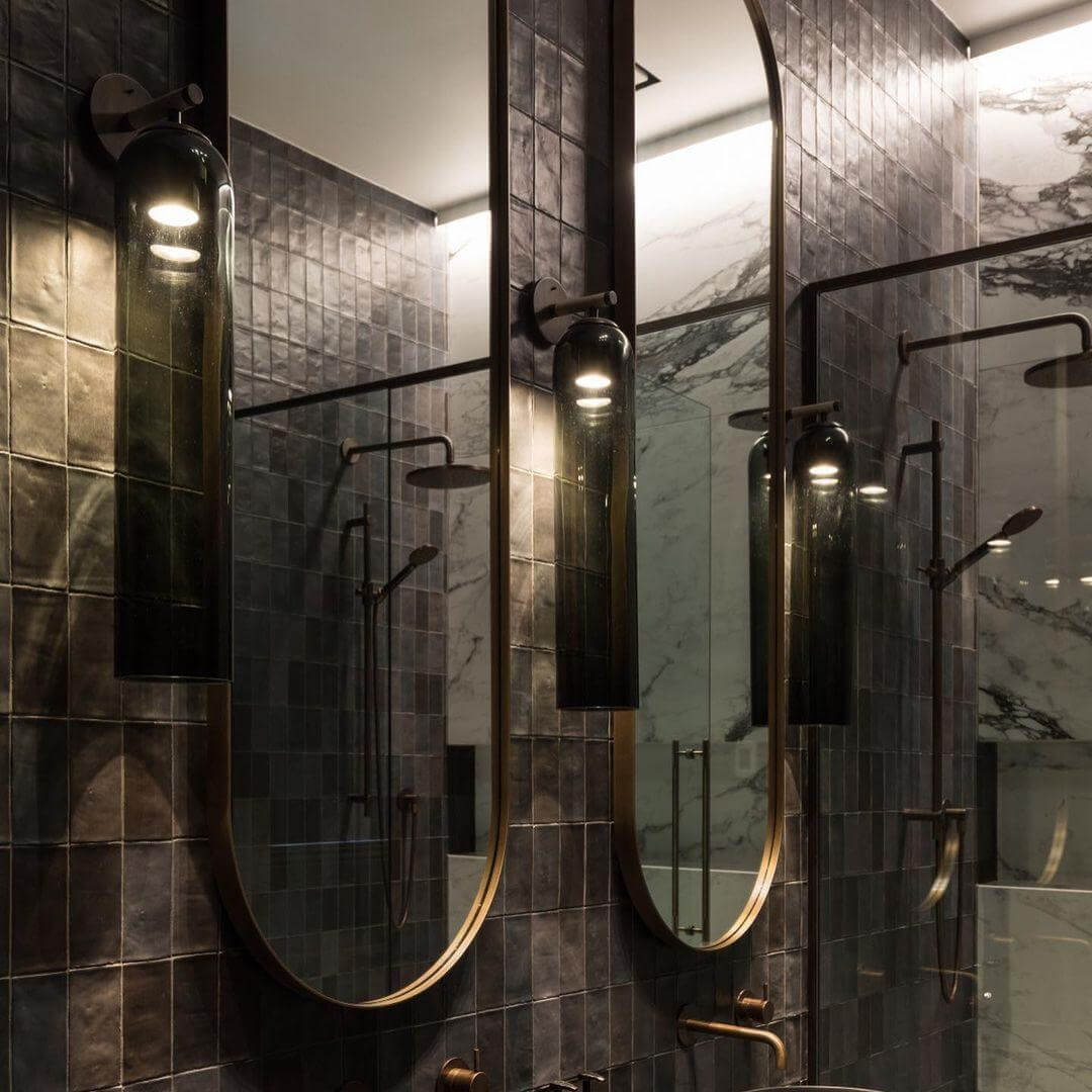 Elegant Kunstglas Lampe - Dia 10cm x H 48cm