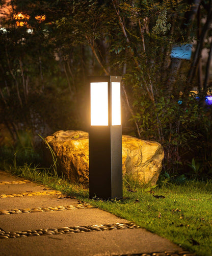 Moderne Udendørs Pullertlampe i Aluminium