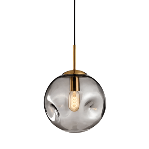 Elegant Sfærisk Glas Pendellampe - 25cm