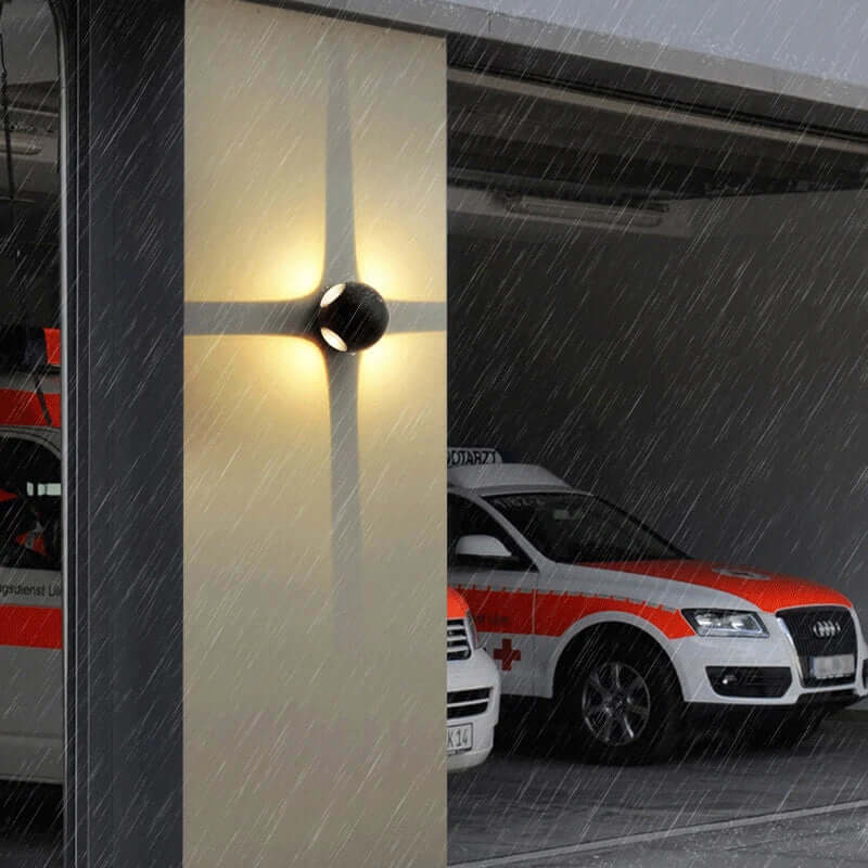 Sfærisk LED Væglampe i Aluminium