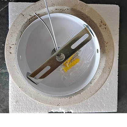 Elegant Cremefarvet Væglampe i Travertin