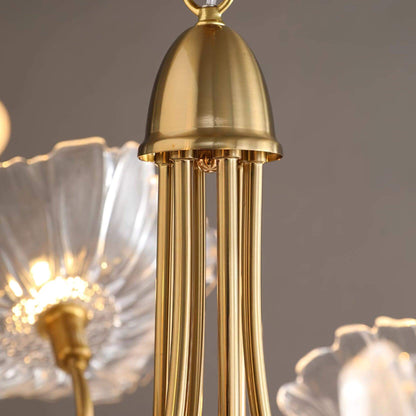 Elegant Blomsterlysekrone i Glas