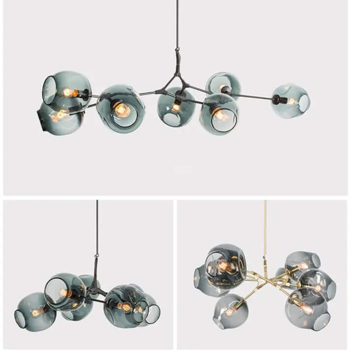 Moderne Sputnik Lysekrone i Bobleglas