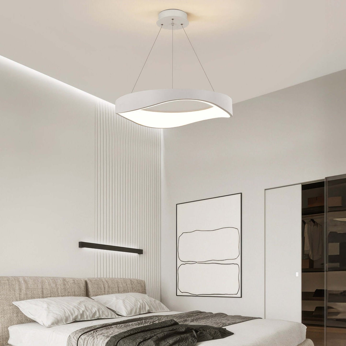 Moderne Rund LED Pendellampe - Indendørs Belysning