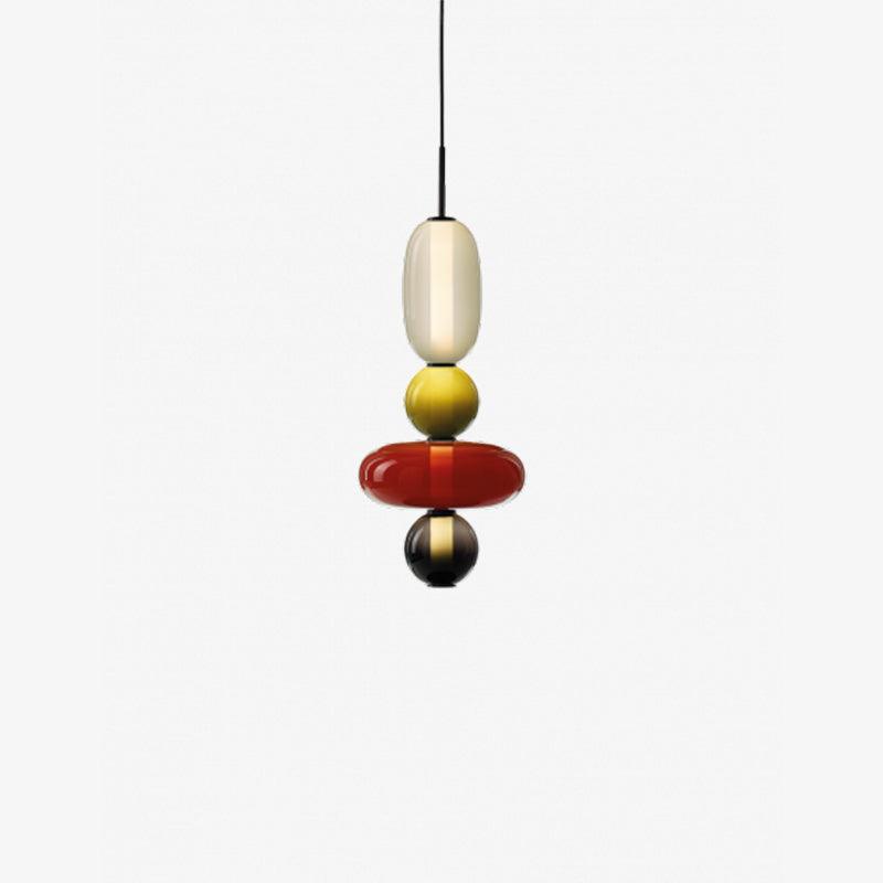 Farverig Glas Pendel - Moderne Designlampe