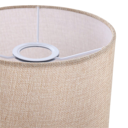 "Drum lampeskærm Ø20 i jute, rund form, naturlig æstetik, alsidig brug til bord- og gulvlamper, varm belysning"