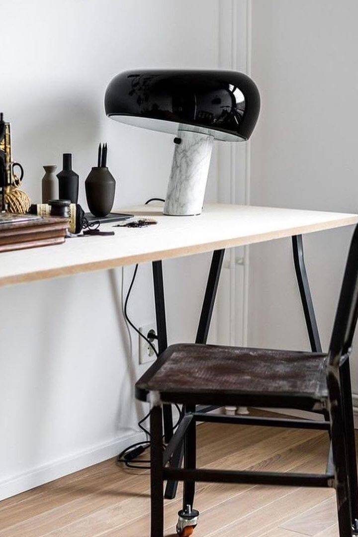 Elegant Marmor Bordlampe 28/40cm