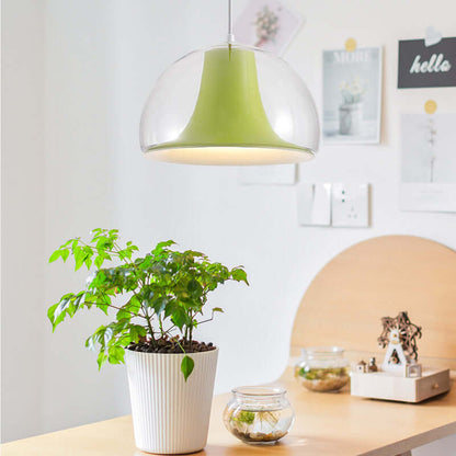 Elegant Halvcirkelformet Glas Pendellampe
