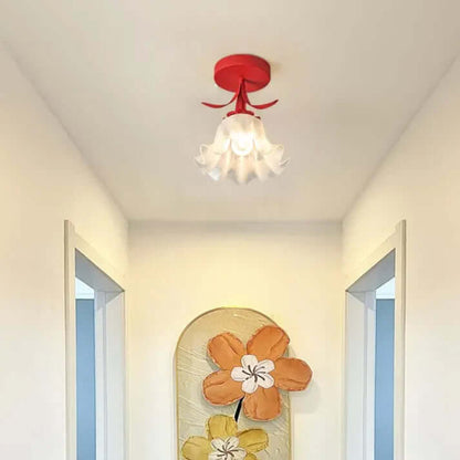 Tiffany Blomster Loftslampe i Mini Format