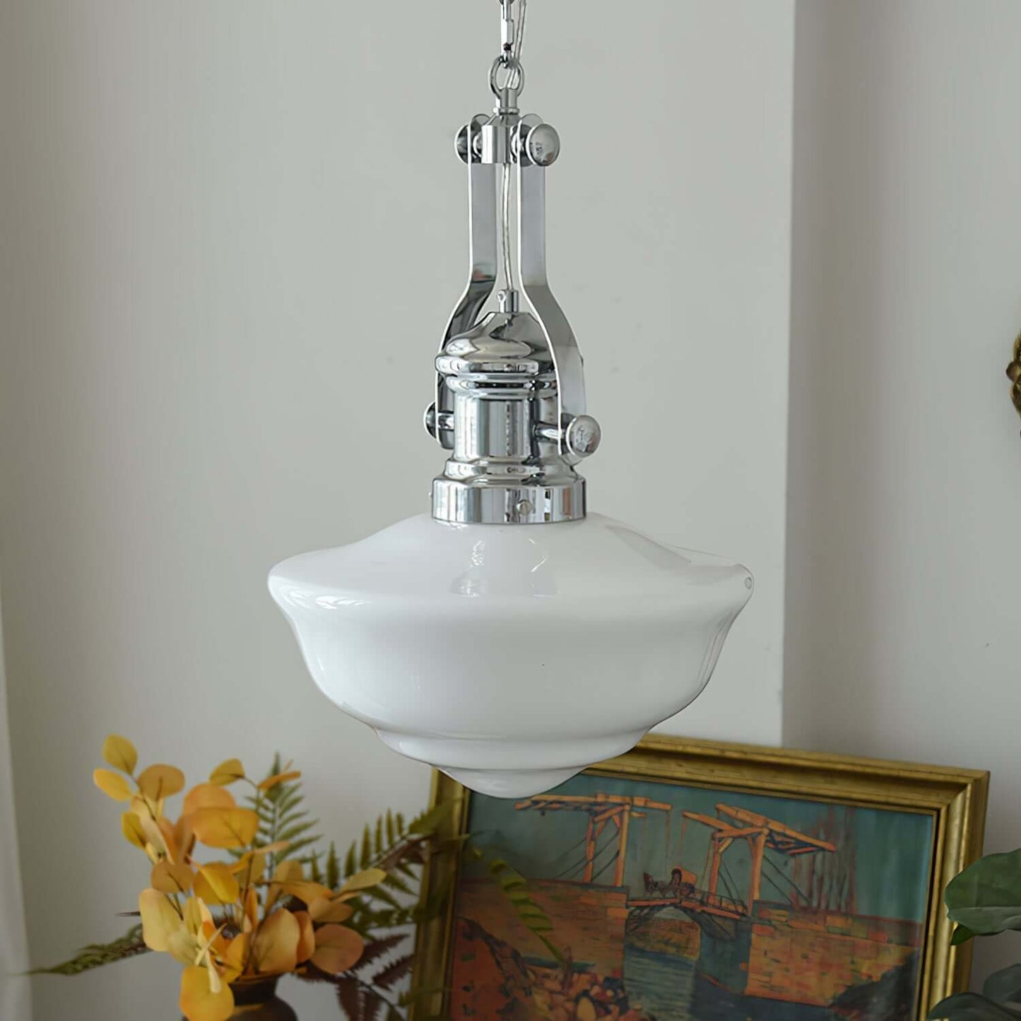 Elegant Skolehus Pendellampe - 30cm Glas