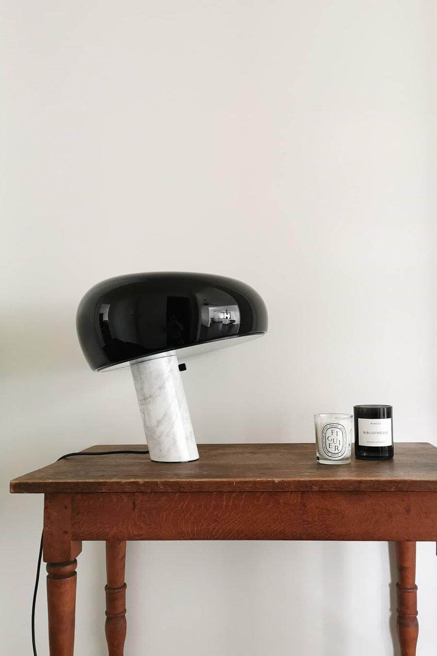 Elegant Marmor Bordlampe 28/40cm