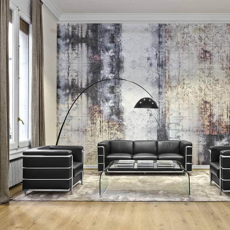 Justerbar bue gulvlampe i metal