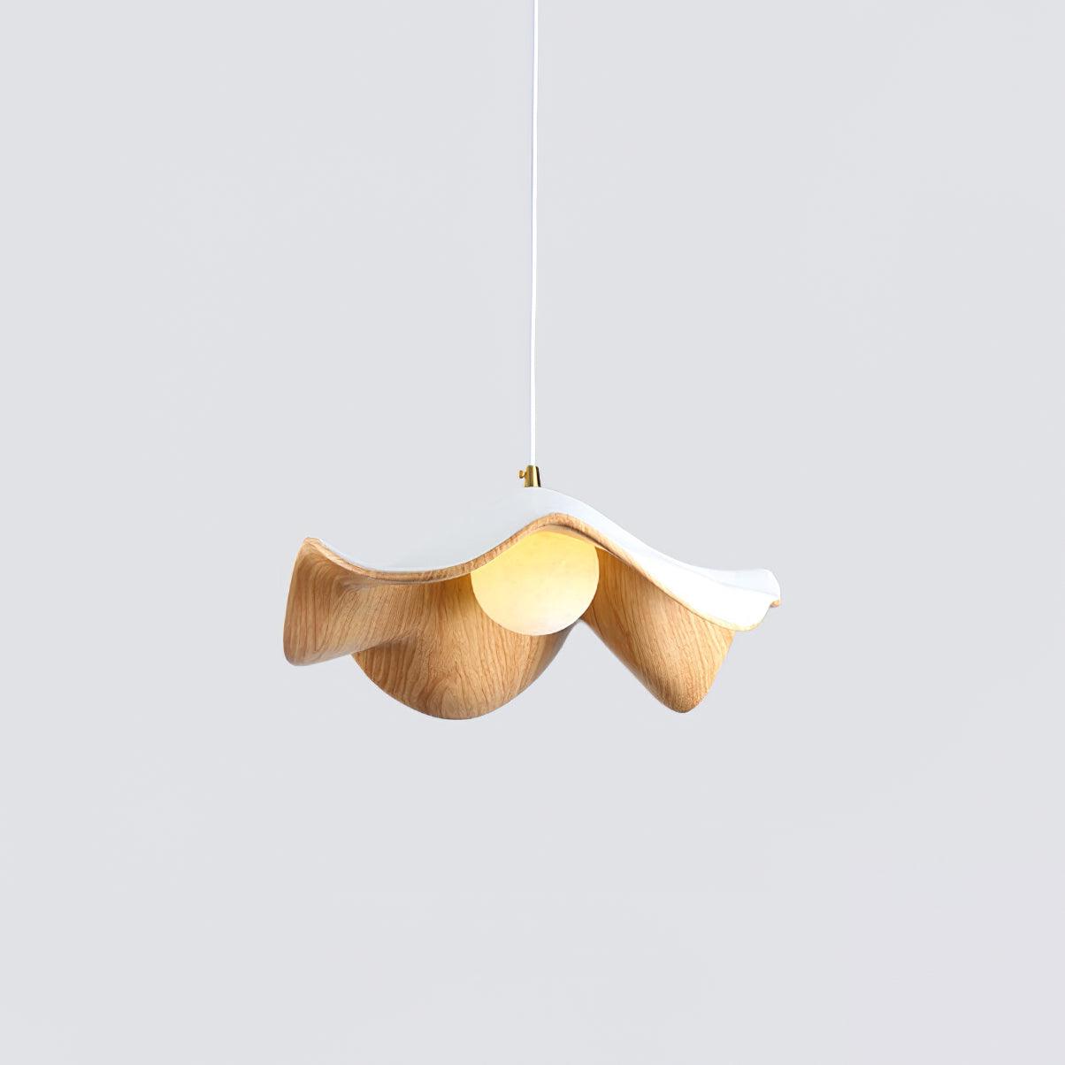Unik Lotus Pendellampe i Harpiks & Metal