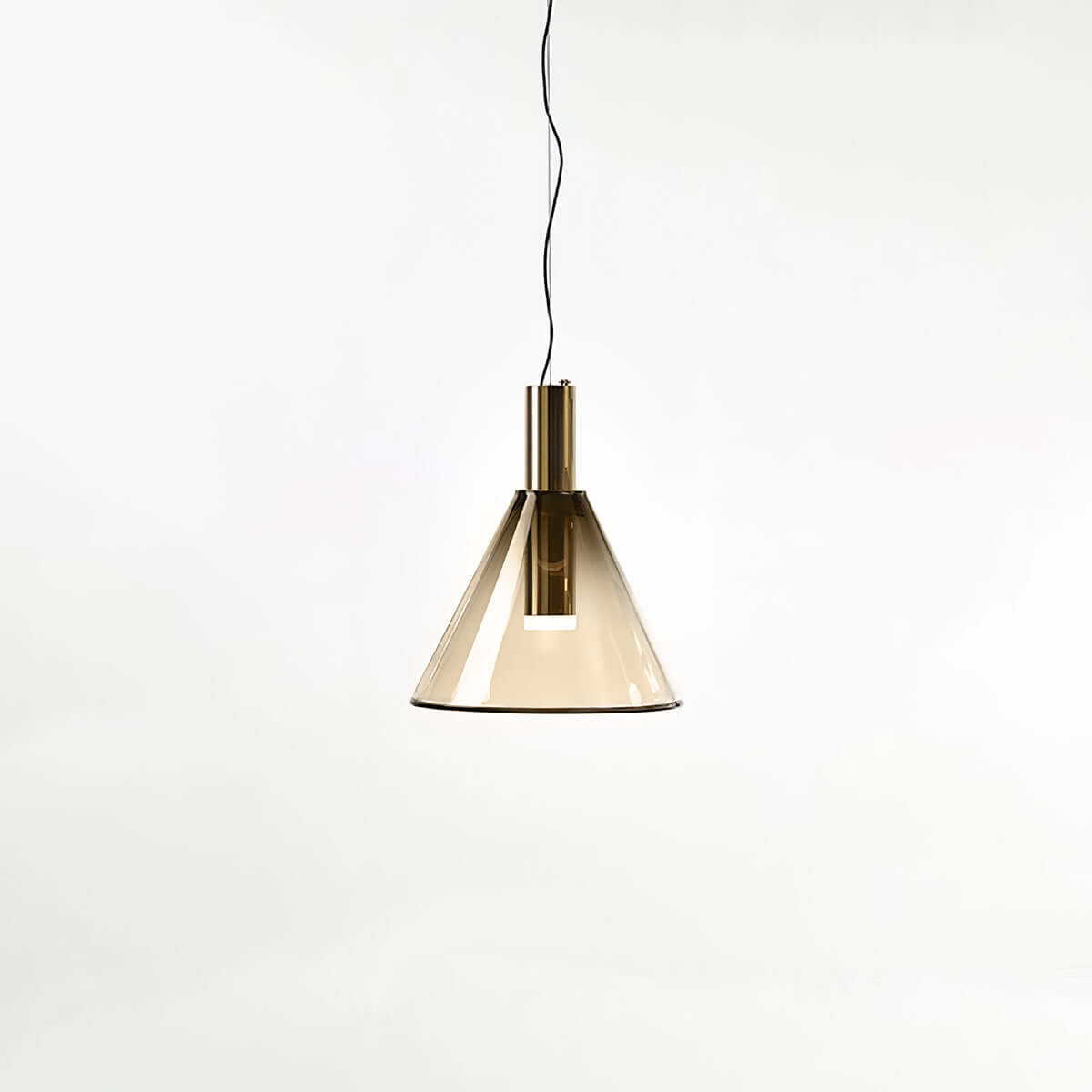 Elegant Pendel Lampe i Glas & Metal - Isabel