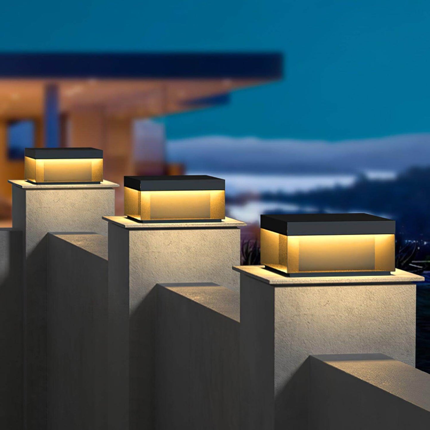 Udendørs LED Stolpelampe med Solenergi