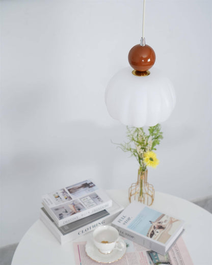 Elegant Græskarformet Pendellampe - 14cm