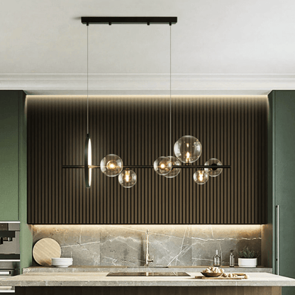 Elegant Boblelysekrone i Glas