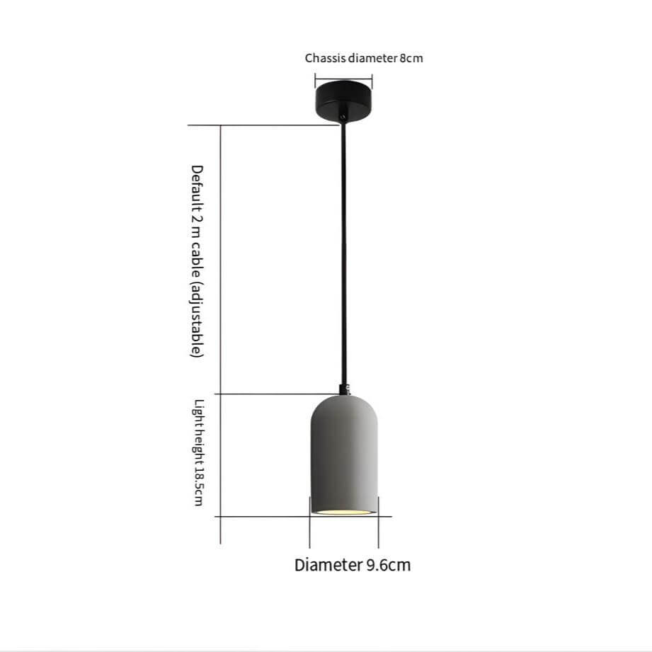 Moderne Beton Pendellampe - Dia 9,6cm