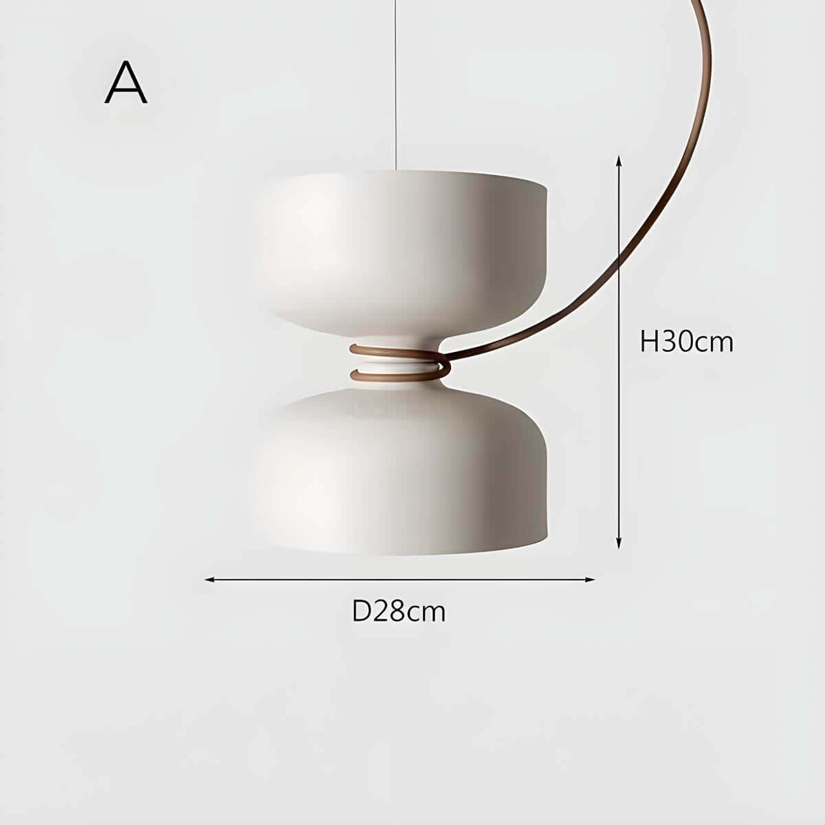 Geometrisk Pendellampe i Sort, Hvid & Grå
