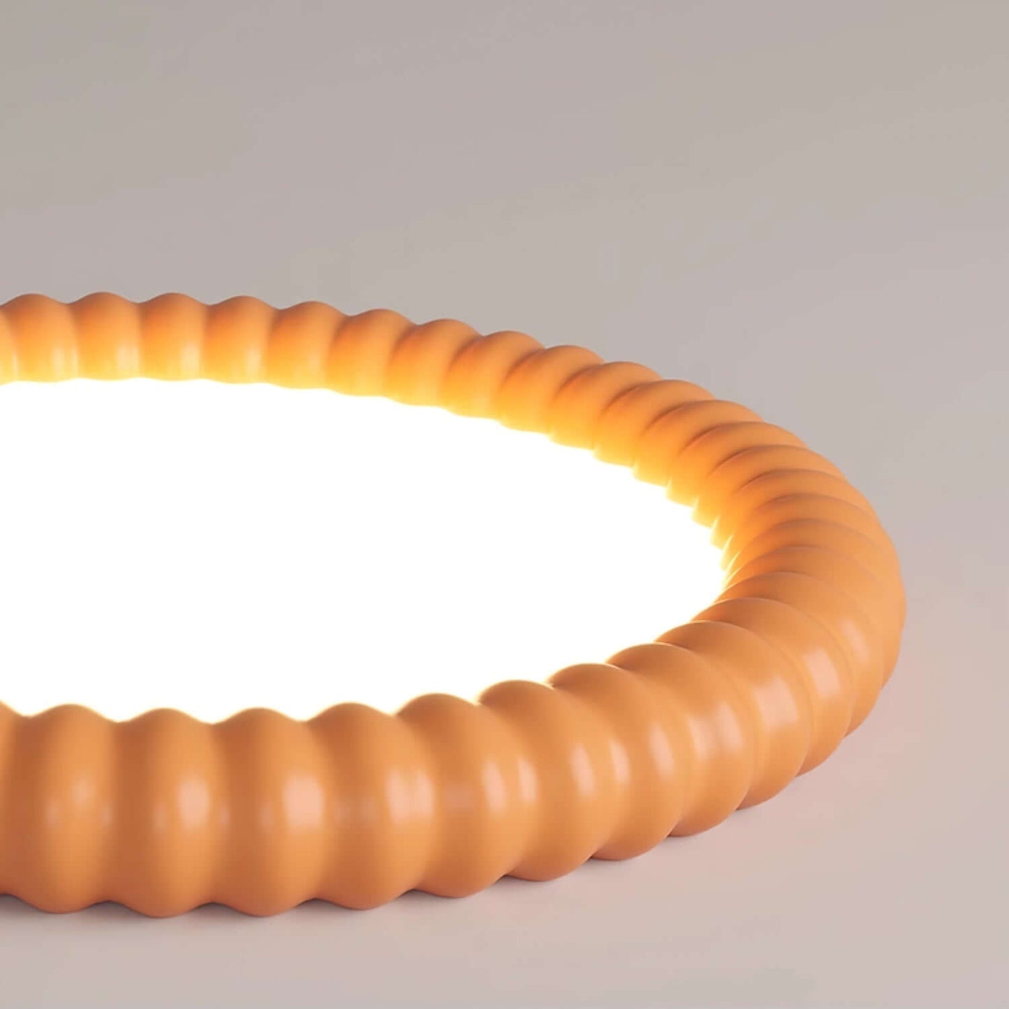 Modern LED Loftlampe med Bølget Design, 50cm