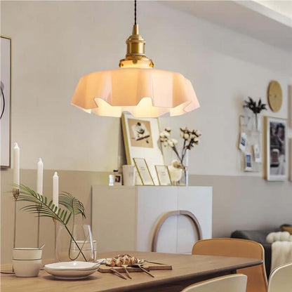 Elegant Retro Blomsterlampe i Glas