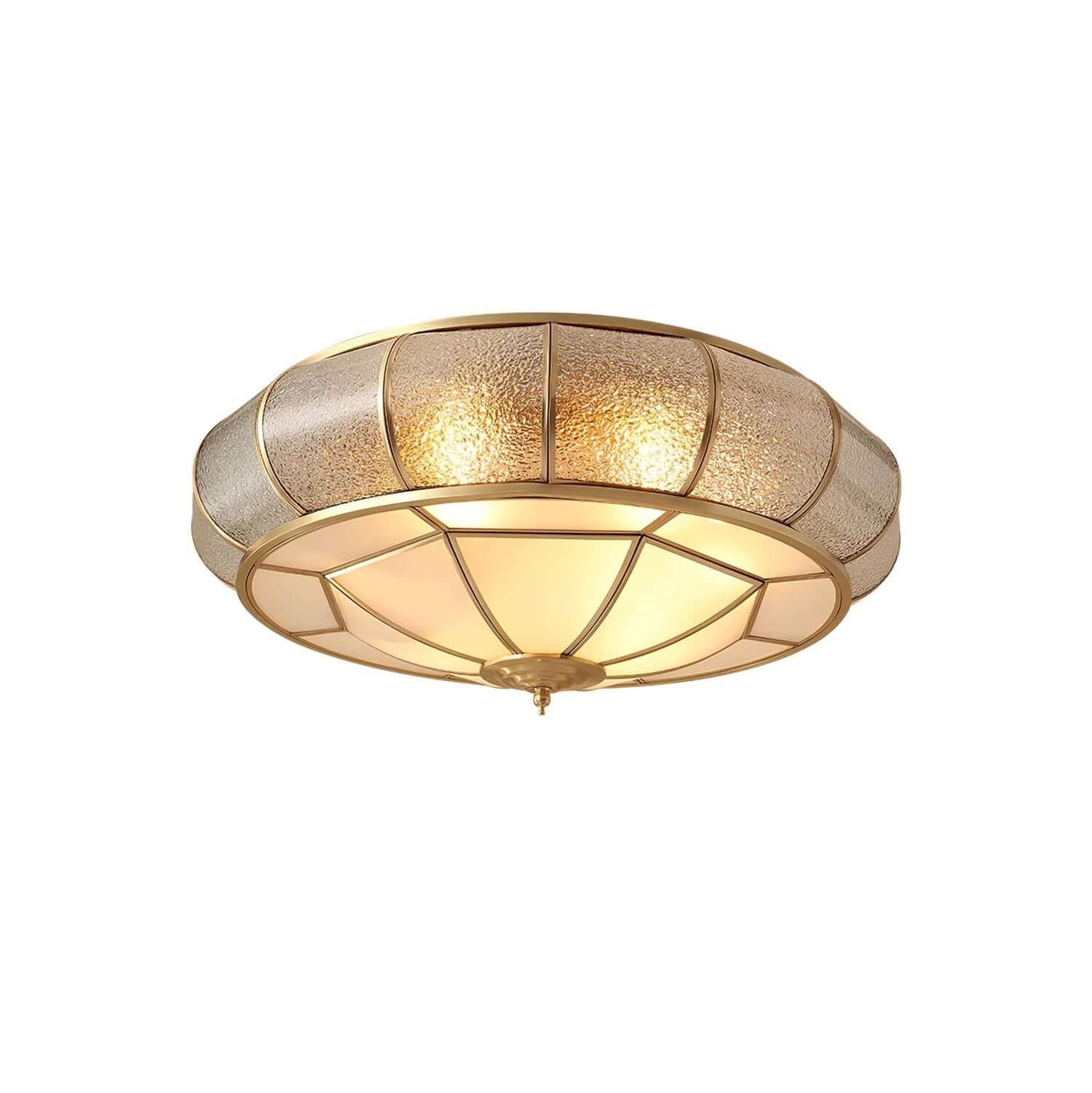 Loftslampe i Tekstureret Glas