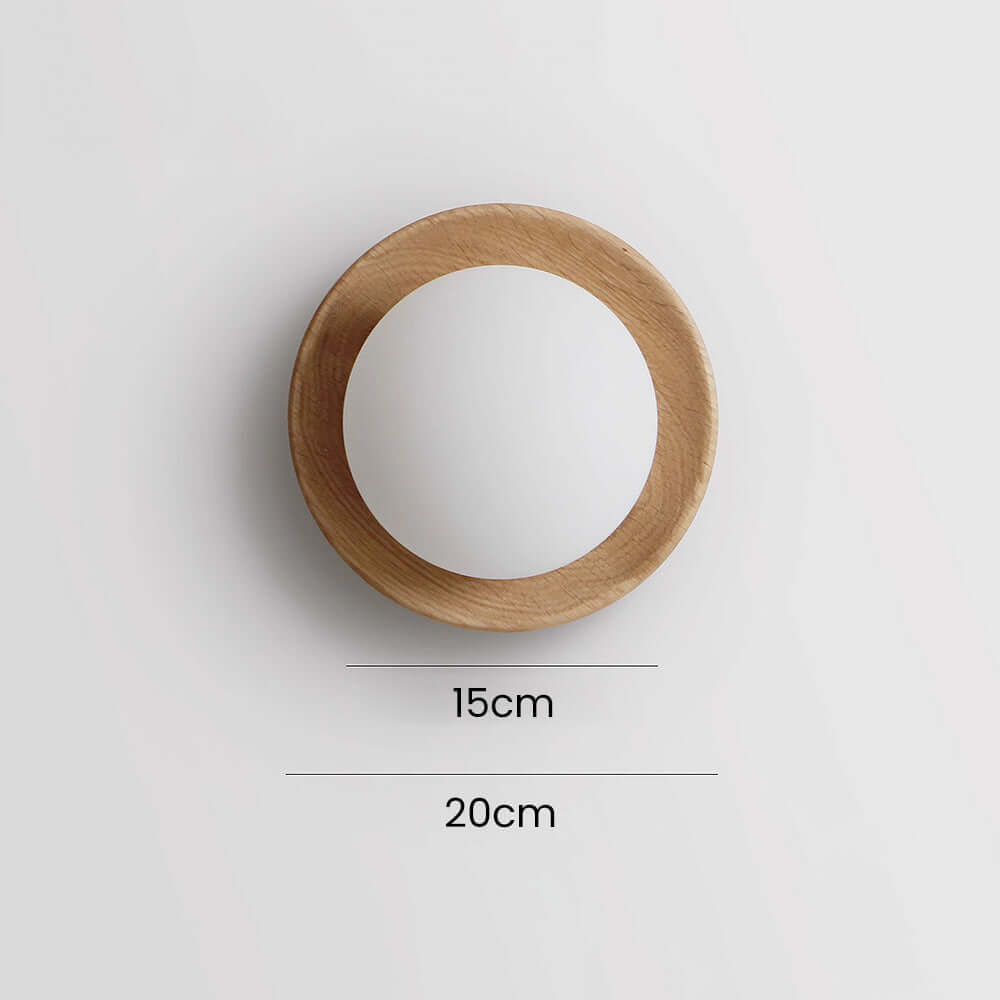 Elegant Trævæglampe i Hvidt - Minimalistisk Design