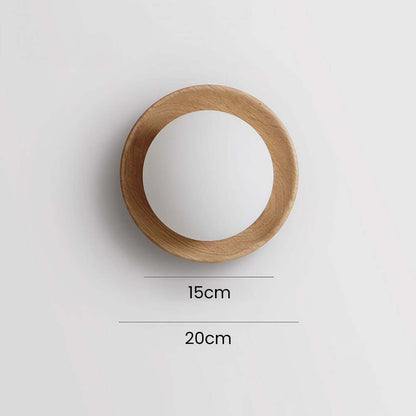 Elegant Trævæglampe i Hvidt - Minimalistisk Design