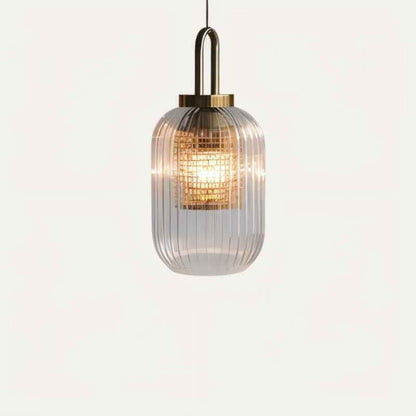 Elegant Stribet Glas Pendellampe
