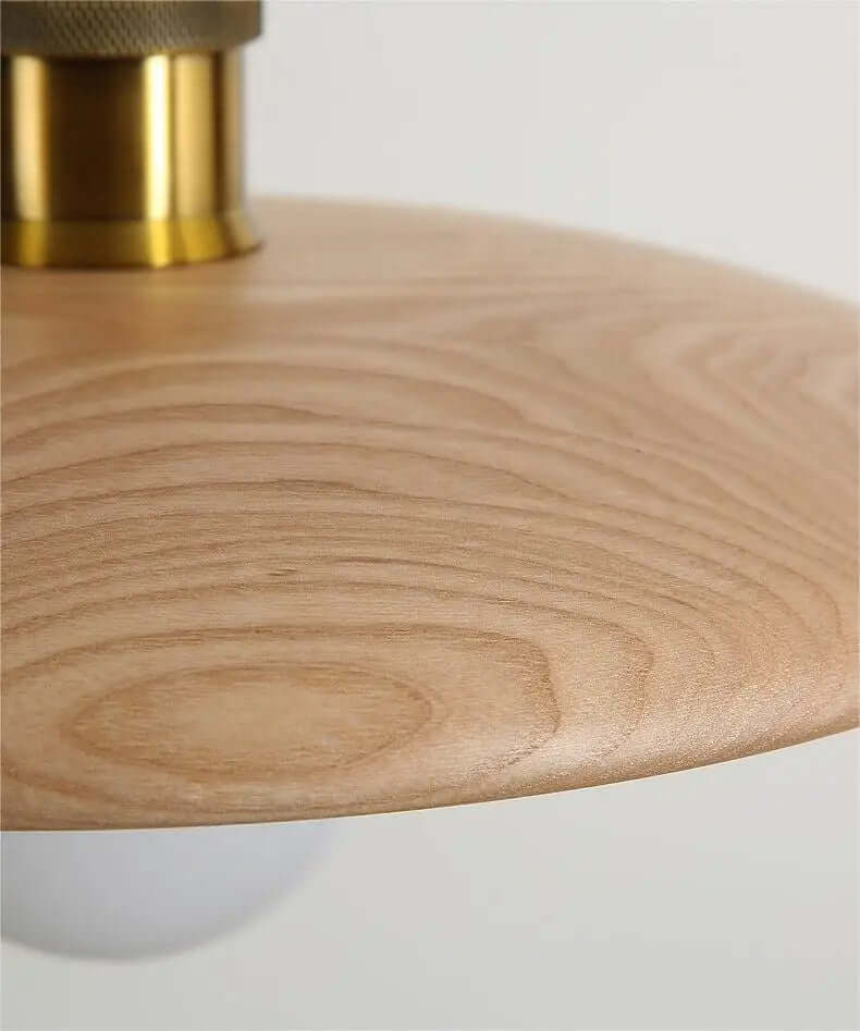 Designer loftslampe i træ med LED | Elegant belysning