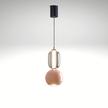 Elegant Pendel i Jern og Glas - 15cm