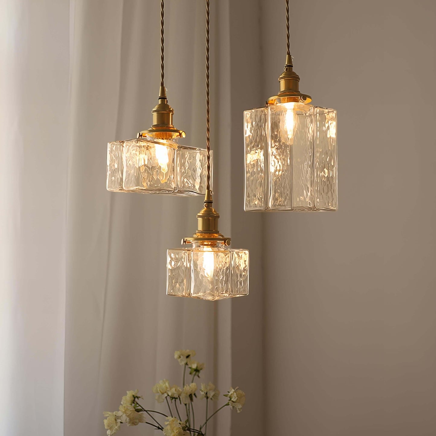 Elegant Retro Glas Hængelampe - 3 Størrelser